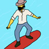 Beard Guy Goes Surfing